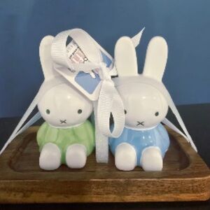 MIFFY Salt and Pepper Shakers Blue and Green NWT✨